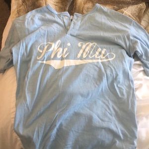 Phi Mu baseball tee